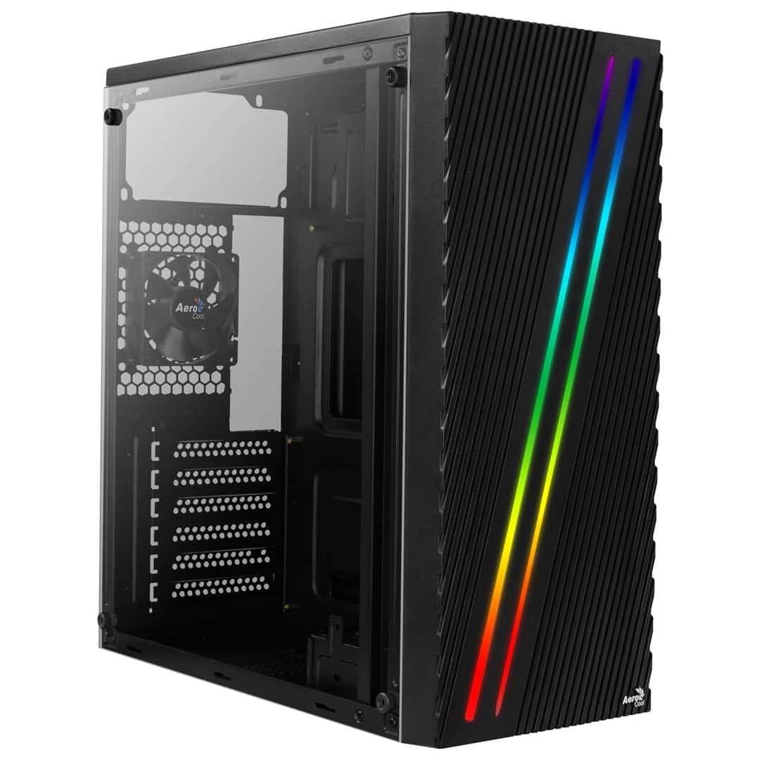 Obudowa Aerocool PGS STREAK A AEROPGSSTREAK-A-BKRG (ATX, Micro ATX, Mini ITX; kolor czarny) (WYPRZEDAŻ)