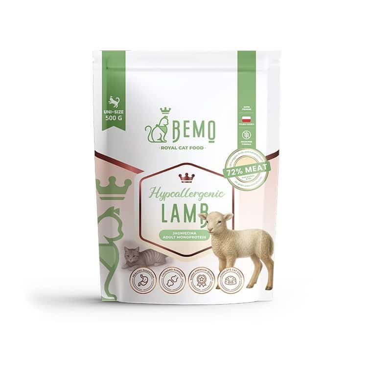 Karma sucha dla kota Bemo Hypoallergenic z jagnięciną 500g