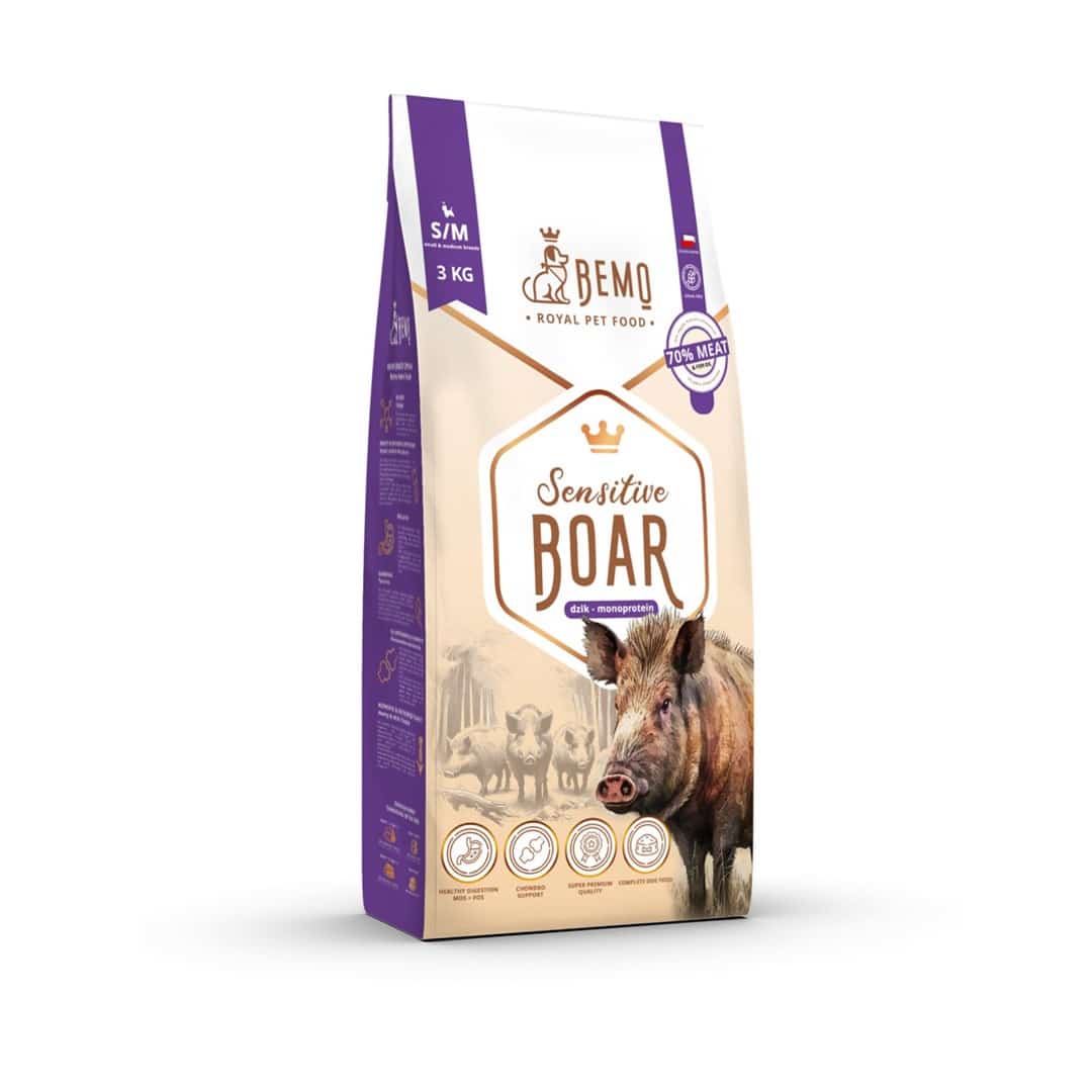 Karma sucha dla psów Bemo Sensitive z dzikiem (small/medium) 3kg