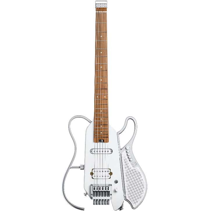 DONNER-HUSH-X-LIVE-WHITE - Gitara elektryczna  z wbudowanym głośnikiem