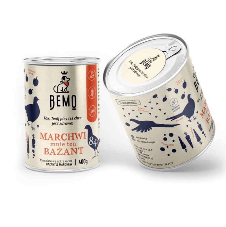 Mokra karma dla psa Bemo z bażantem i marchewką 400g