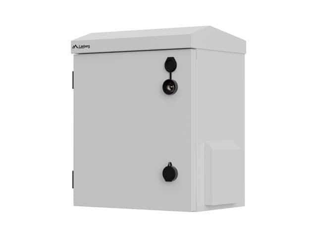 LANBERG SZAFA RACK WISZĄCA 10" HERMETYCZNA IP55 MONTAŻ NA ŚCIANIE/SŁUPIE 320X220X400 SZARA (ZŁOŻONA)