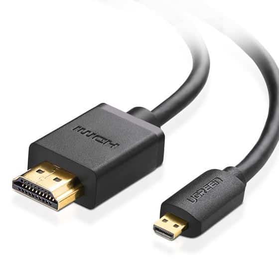 Kabel HDMI Ugreen Micro HDMI - HDMI 4K 3D 3m Czarny