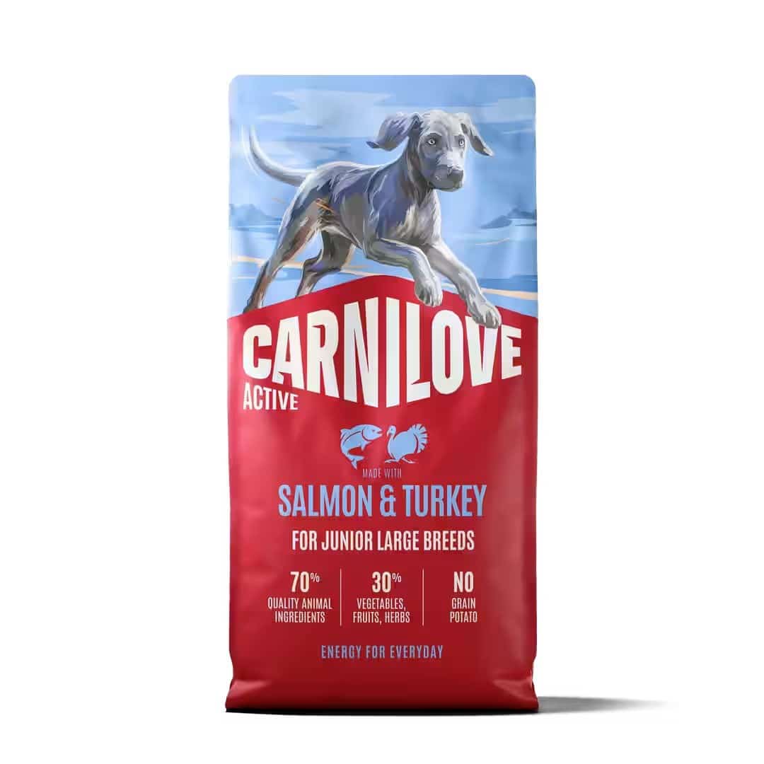 Karma sucha dla szczeniąt dużych ras Carnilove Active z łososiem i indykiem 12 kg