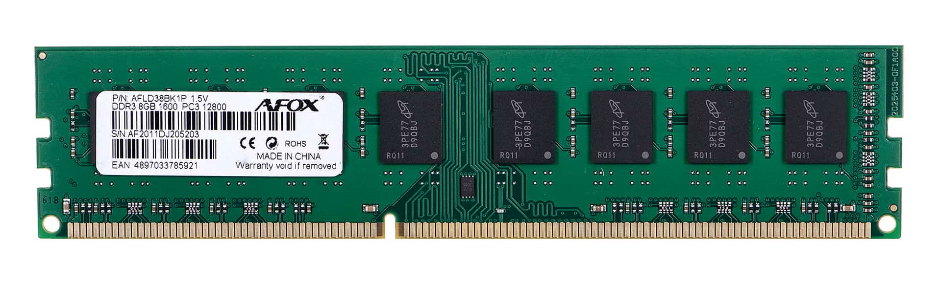 Pamięć DIMM DDR3 8GB 1600MHz AFOX