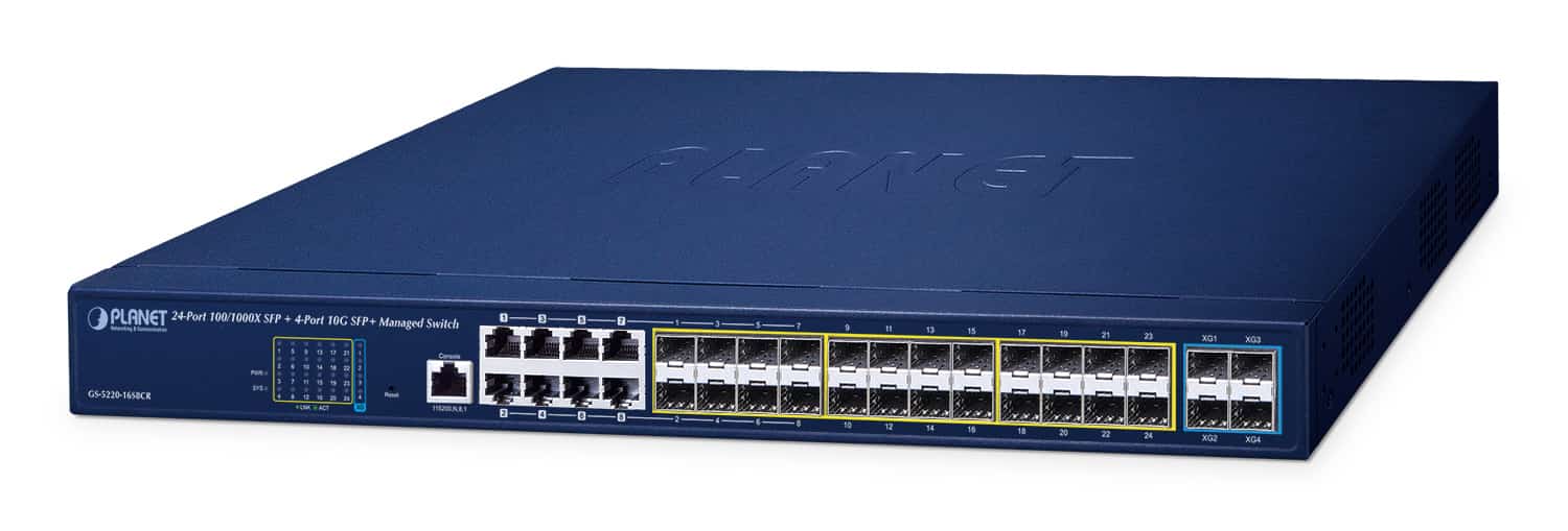 Switch Planet GS-5220-16S8CR (24 porty SFP, L2+)