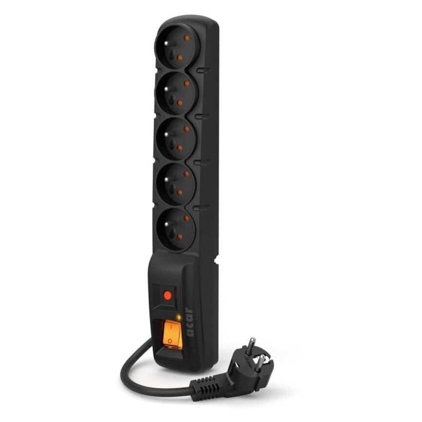 Listwa zasilająca Acar F5 PRO 1,5m czarna