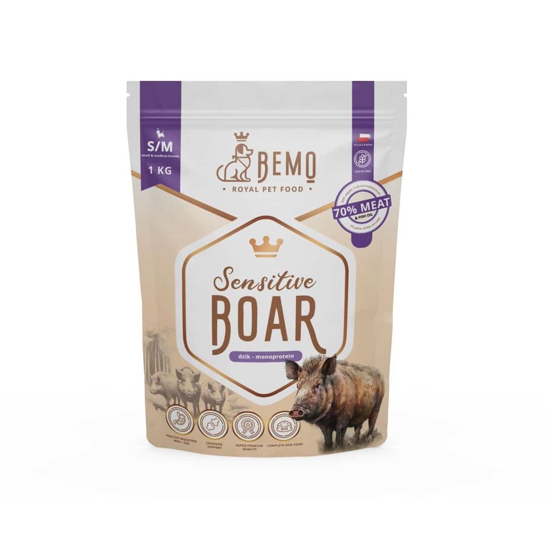 Karma sucha dla psów Bemo Sensitive z dzikiem (small/medium) 1 kg