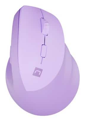 MYSZ WERTYKALNA NATEC CRAKE 2 BEZPRZEWODOWA 2400DPI BLUETOOTH 5.2 + 2.4GHZ PURE LAVENDER