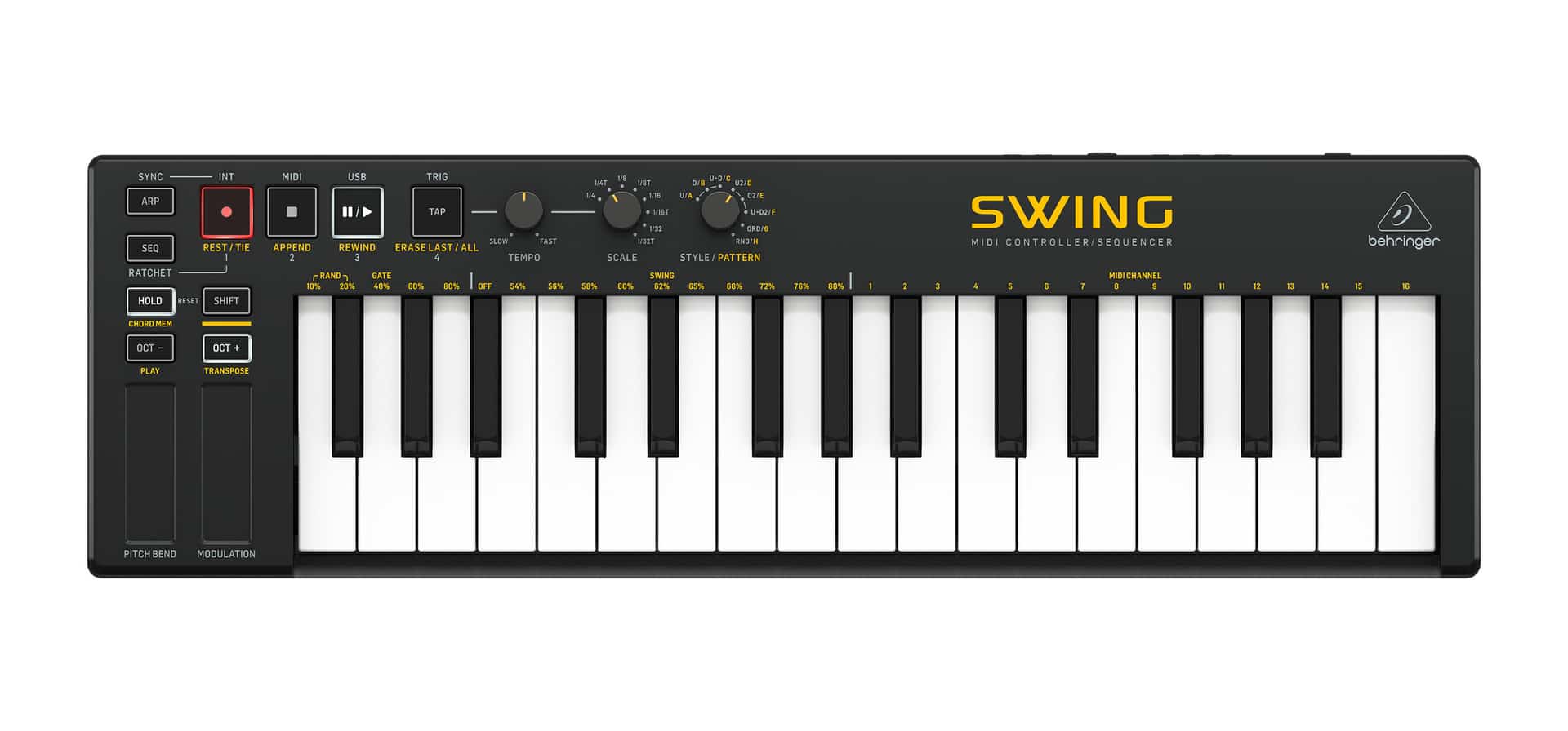 Klawiatura sterująca Behringer SWING USB/MIDI/CV (Outlet)
