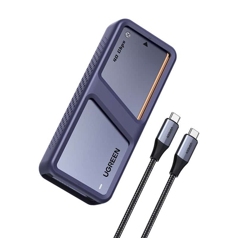 Obudowa zewnętrzna na dysk SSD M.2 NVMe Ugreen D703, USB4, szara