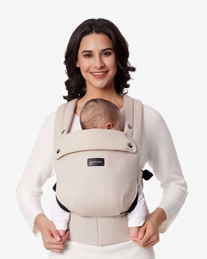 Nosidełko bawełniane Momcozy dla niemowląt i maluchów, Khaki