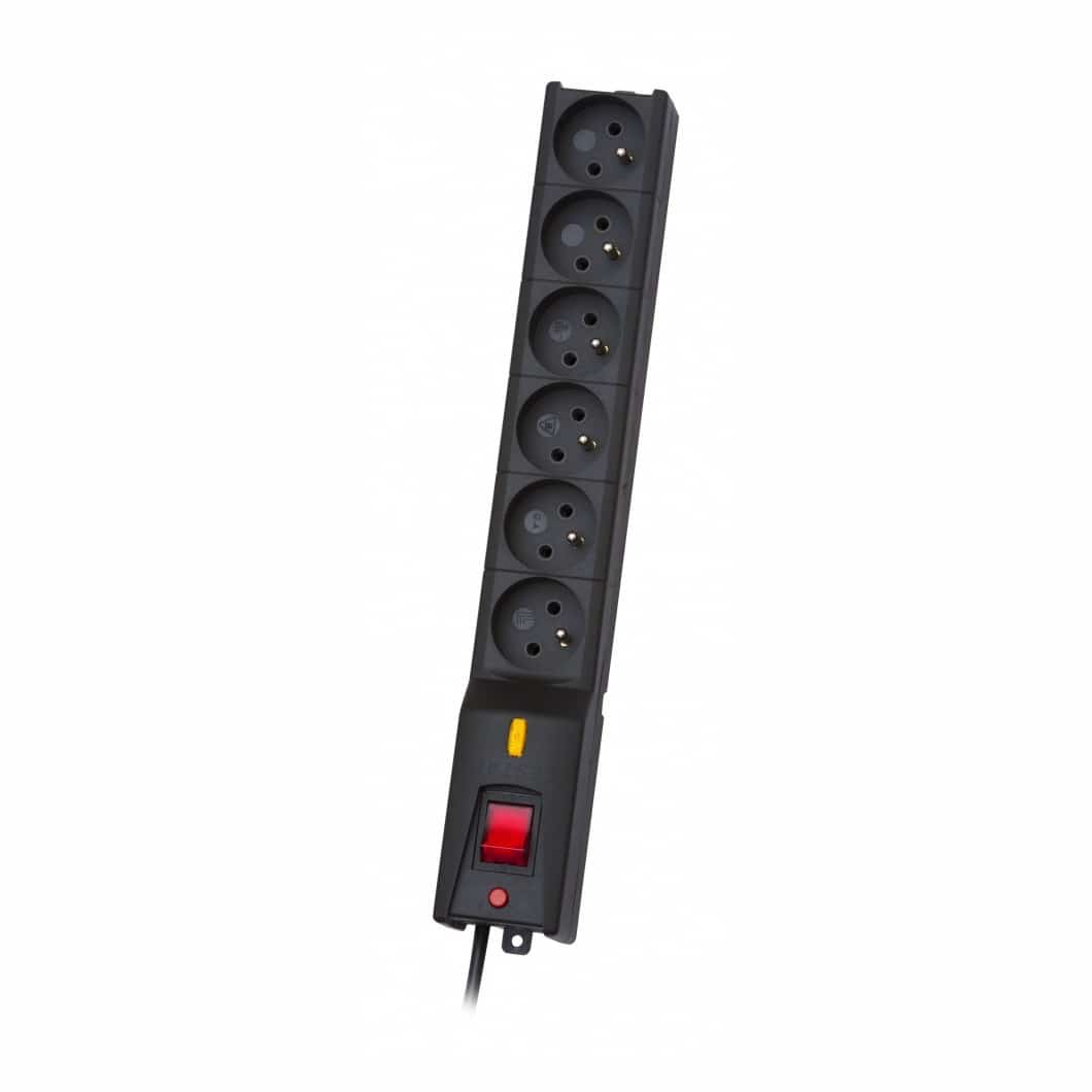 Listwa zasilająca Lestar LX 610 G-A, czarna, 5m