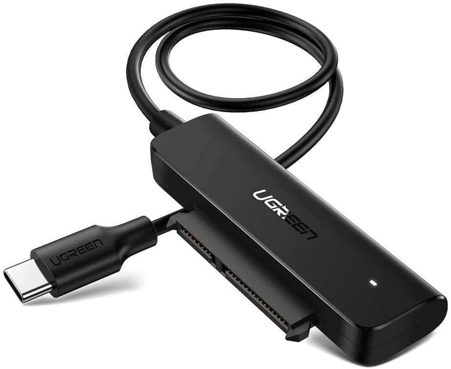 Adapter USB-C 3.0 do dysku SATA 2.5" - Ugreen AV144, srebrny, 50 cm