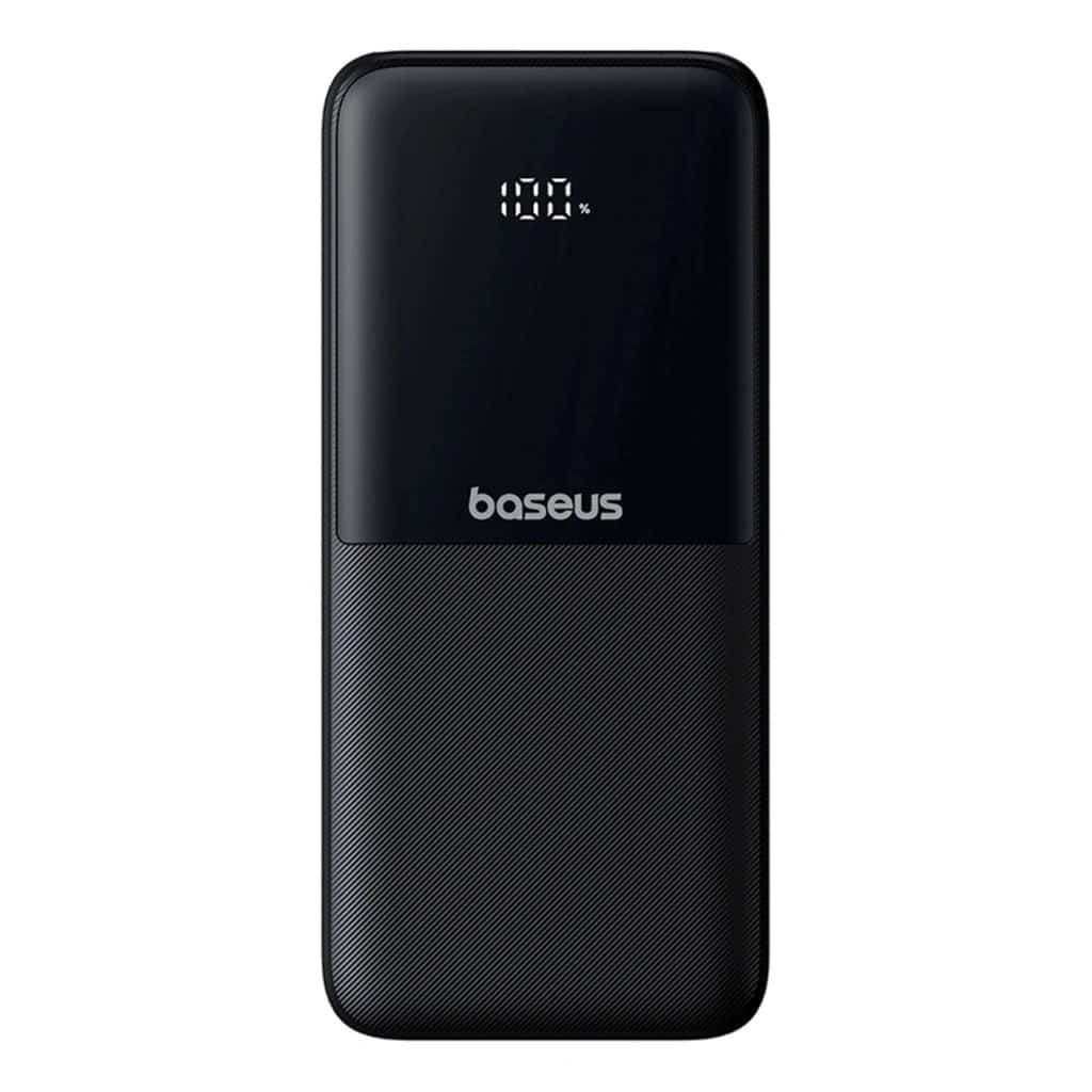 Powerbank Baseus Lipow 10000mAh 22.5W z wyświetlaczem i podwójnym kablem (czarny)