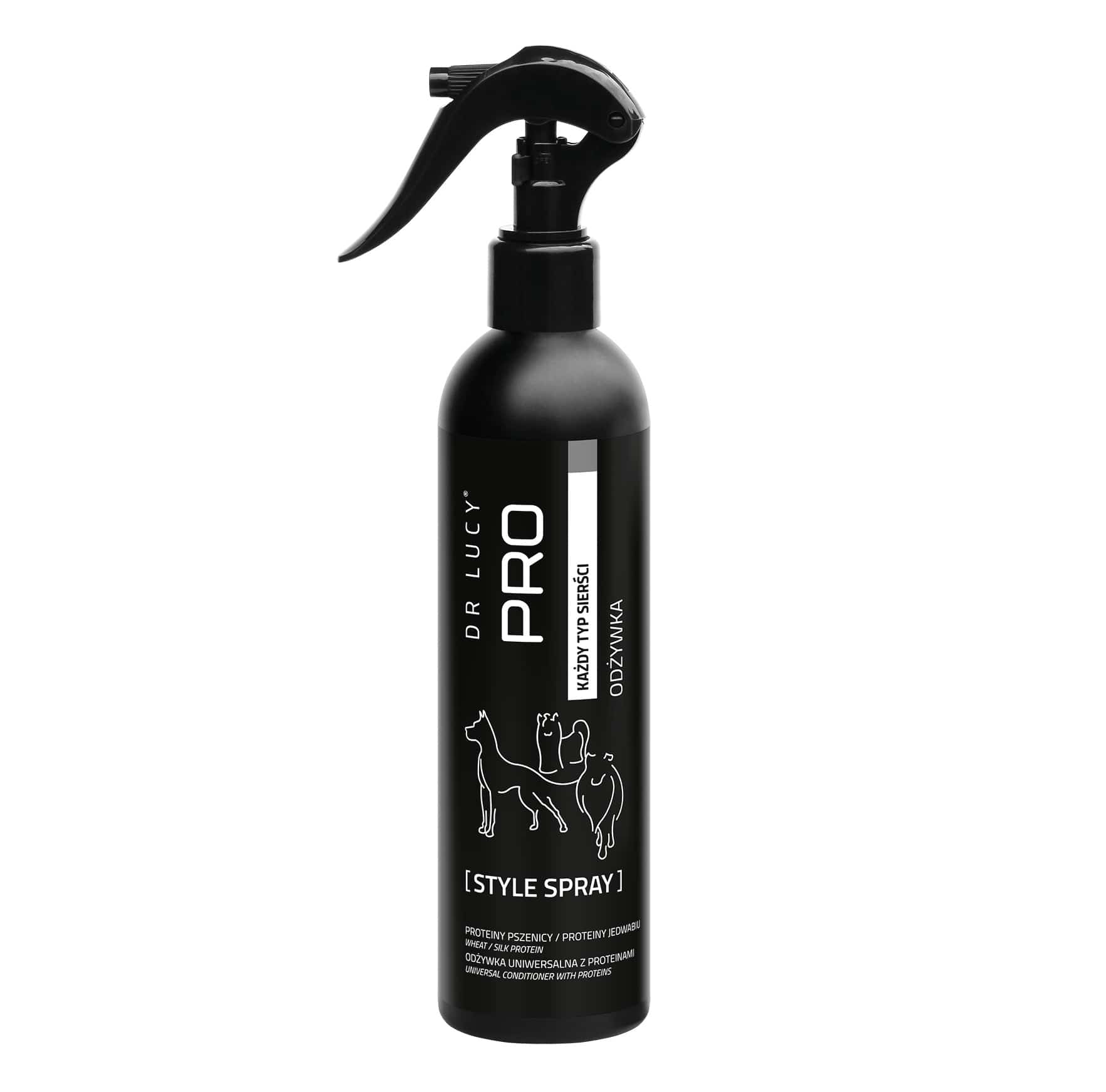 DR LUCY PRO STYLE SPRAY - Regenerująca Odżywka do Sierści dla Psów i Kotów