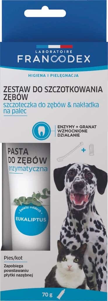 Zestaw do higieny jamy ustnej dla psów i kotów - Francodex