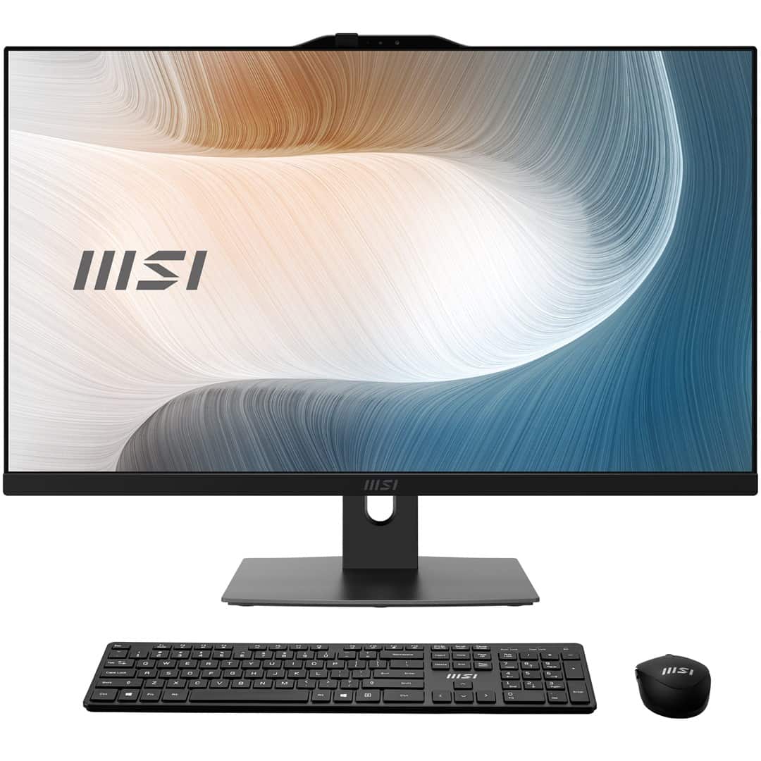 Komputer All-in-One MSI Modern AM272P 27" IPS FHD, Intel Core i5-120U, 16GB RAM, 512GB SSD, WiFi 6E, czarny, bez systemu operacyjnego — zdjęcie 1 z 8