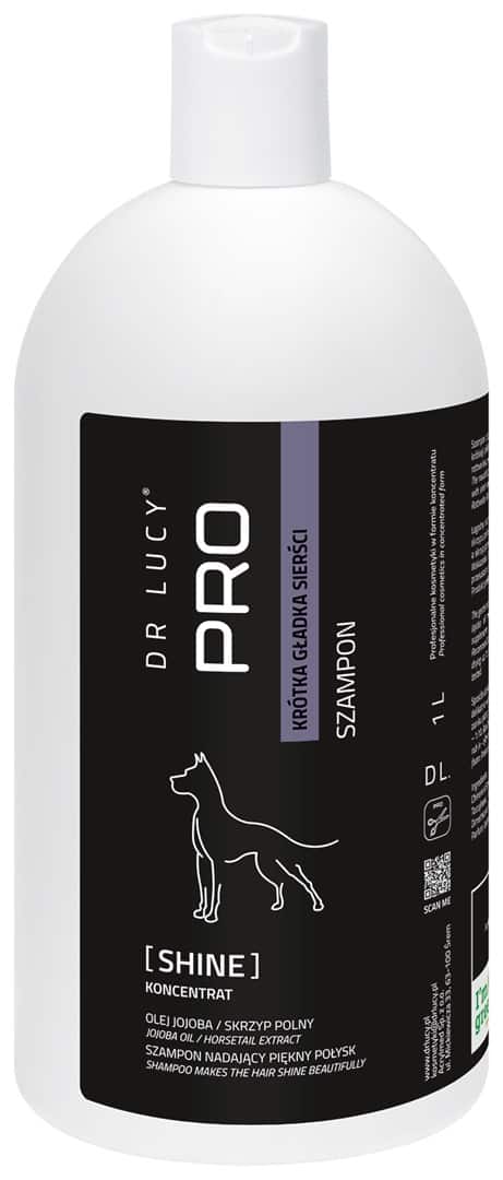 Dr Lucy - PRO SHINE 1 l - odżywczy, nawilżający szampon dla psów i kotów krótkowłosych