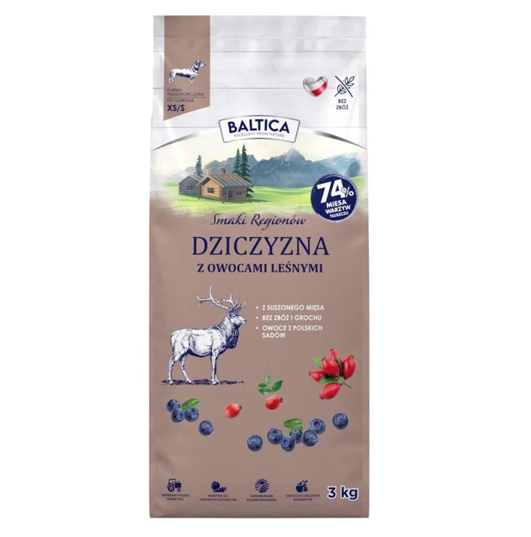 Karma sucha dla psów małych ras BALTICA SR Adult Dziczyzna z owocami leśnymi 3kg