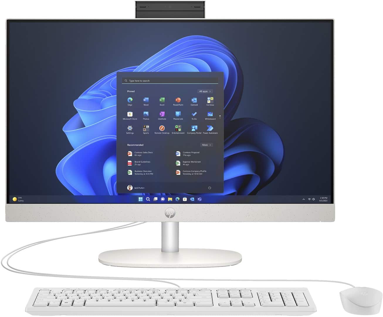 HP AIO ProOne 240 G10 i3-N300 23,8"FHD IPS 250nits AG 8GB DDR4 SSD512 UHD Cam 5 MPx W11Pro 3Y OnSite (WYPRZEDAŻ) — zdjęcie 1 z 4