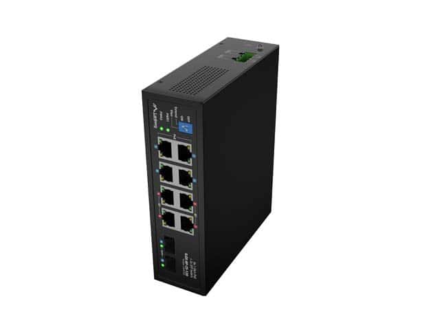 LANBERG SWITCH LIGHT INDUSTRIAL POE 4XBT 4XAT 2XSFP DIN NIEZARZĄDZALNY GIGABIT ETHERNET — zdjęcie 1 z 8