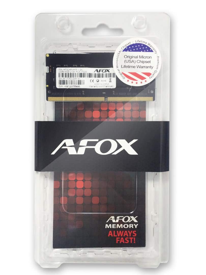 AFOX SO-DIMM DDR4 8GB 2133MHZ MICRON CHIP AFSD48VH1P — zdjęcie 1 z 2