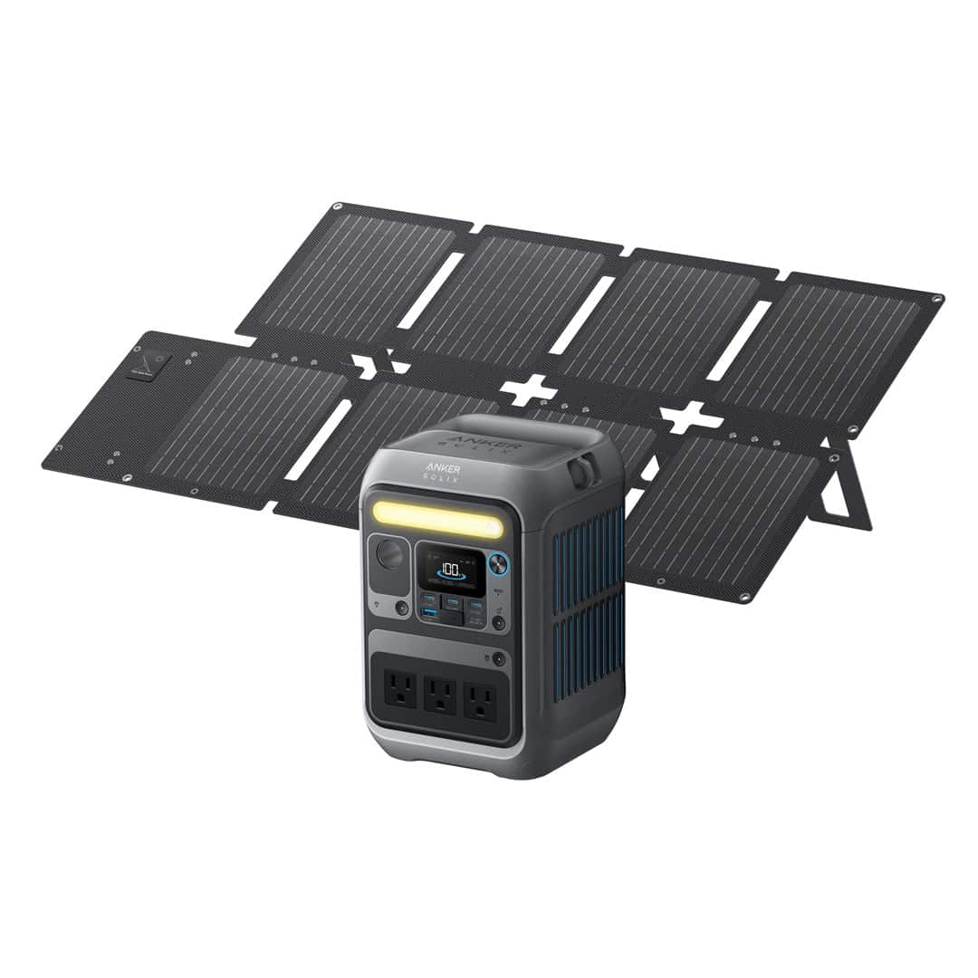 Zestaw Przenośna stacja zasilania Anker Solix C300X DC 288Wh 300W + Panel solarny PS60 60W