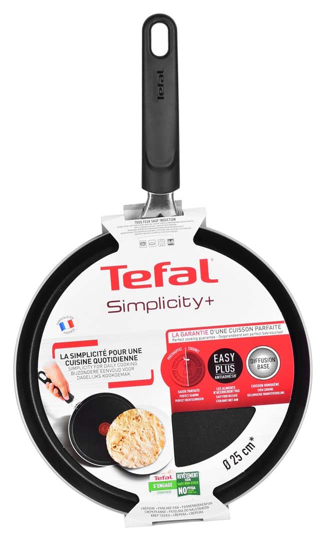 Patelnia naleśnikowa Tefal Simplicity 25 cm, model B5821902 — zdjęcie 1 z 6