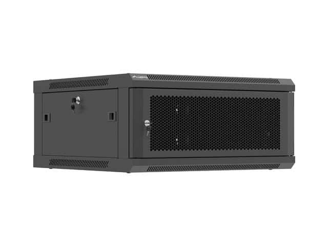 LANBERG SZAFA INSTALACYJNA RACK WISZĄCA 19" 4U 600X600 CZARNA DRZWI PERFOROWANE (FLAT PACK) — zdjęcie 1 z 8