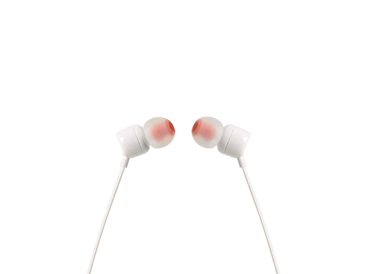 Słuchawki JBL T110 (biały, z mikrofonem) — zdjęcie 1 z 5