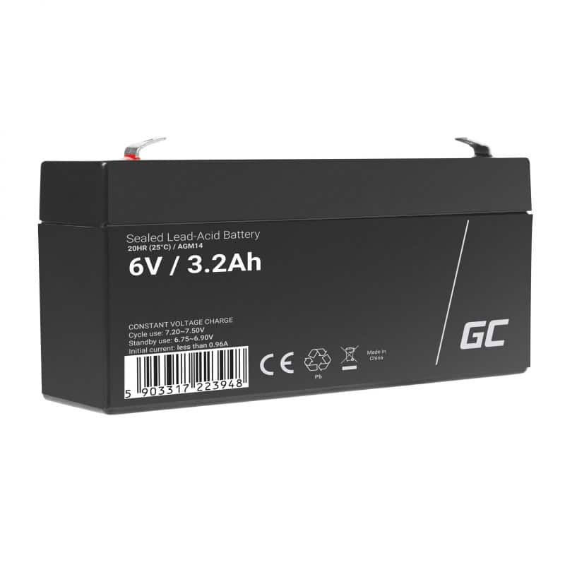 GREEN CELL AKUMULATOR ŻELOWY AGM14 6V 3,2AH — zdjęcie 1 z 5