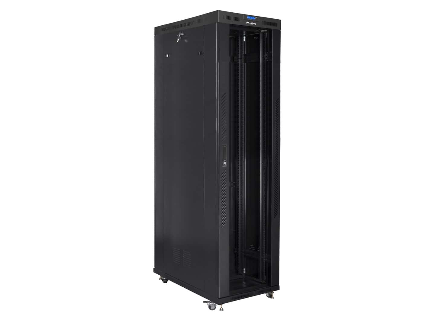 LANBERG SZAFAS TOJĄCA RACK 19" 47U 800X1200 DRZWI SZKLANE LCD CZARNA FF01-8247-12BL — zdjęcie 1 z 5