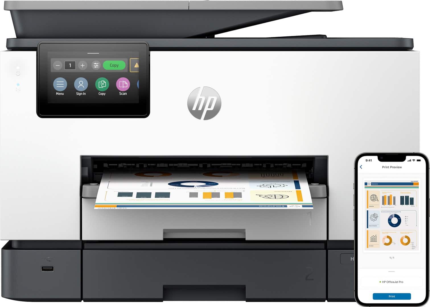 Urządzenie wielofunkcyjne HP OfficeJet Pro 9130b — zdjęcie 1 z 8