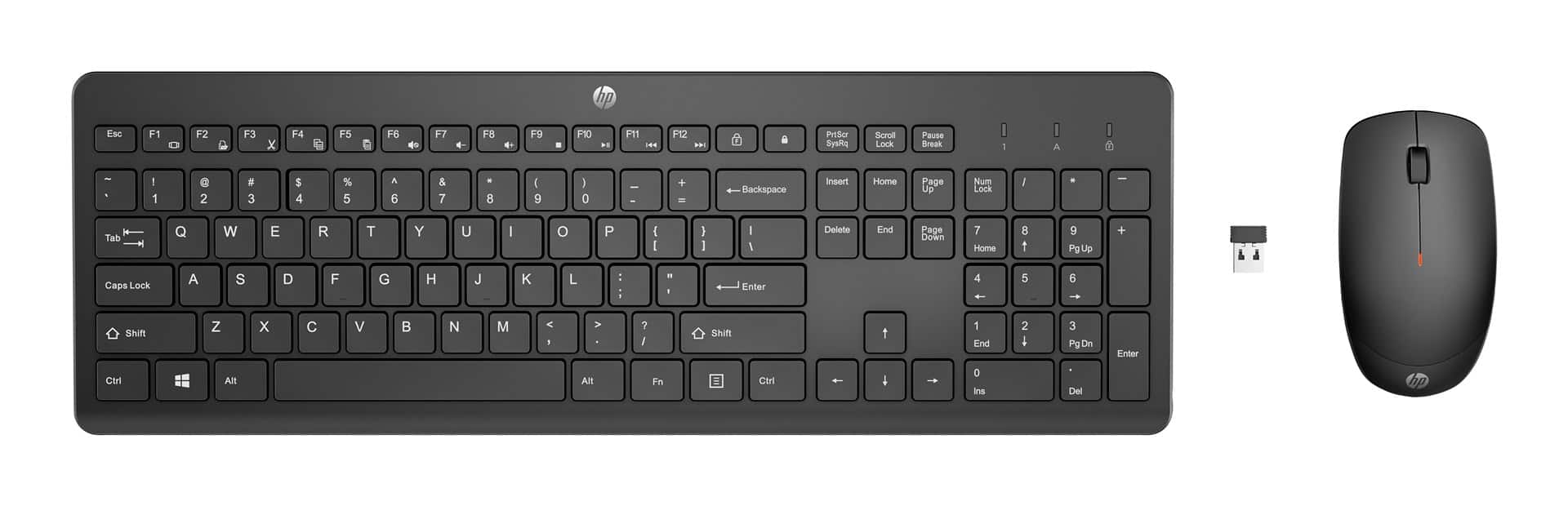Zestaw klawiatura + mysz HP 230 Wireless Mouse and Keyboard Combo bezprzewodowe czarne Niemiecki układ klawiszy QWERTZ 18H24AA#ABD — zdjęcie 1 z 8