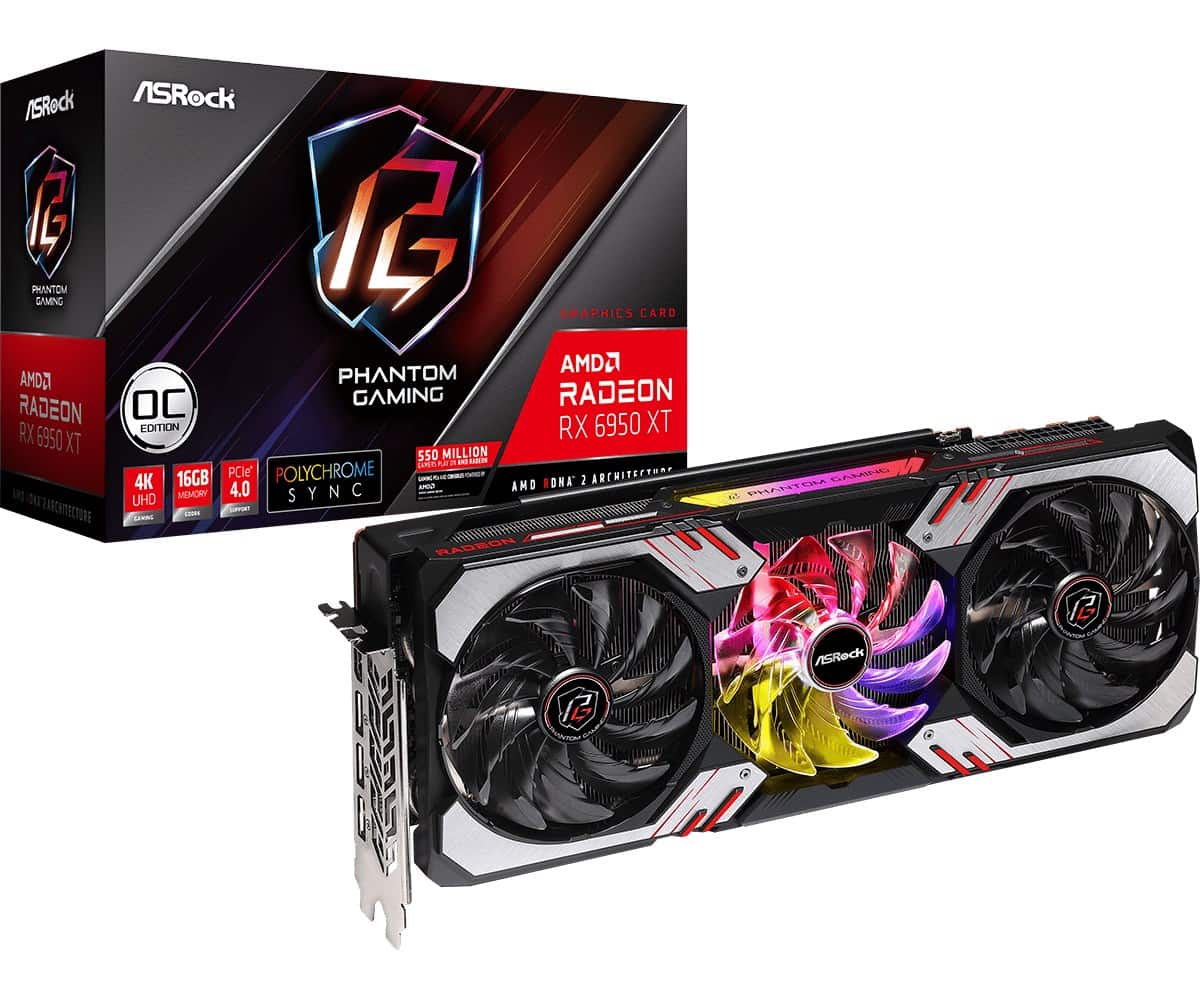 Karta graficzna Asrock Radeon RX 6950 XT Phantom Gaming 16GB OC (WYPRZEDAŻ) — zdjęcie 1 z 8