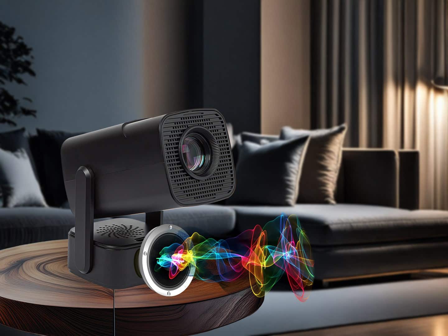 BLOW PROJEKTOR PRZENOŚNY ANDROIDTV HD CINEMA SOUND +ETUI BLACK — zdjęcie 1 z 7