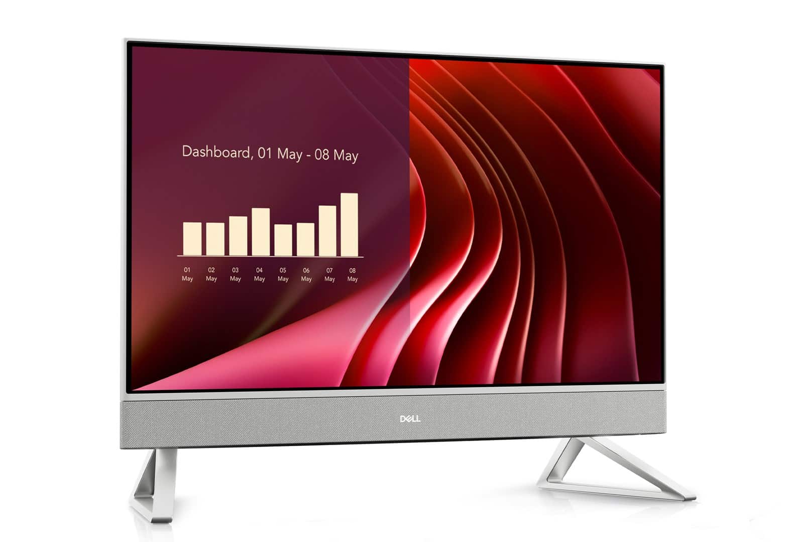 Dell 24 AiO EC24250 i5-1334U 23.8"FHD Matt 16GB DDR5 SSD512 Iris Xe Graphics Cam 5MP WLAN+BT Backlit Kb W11Pro 3Y ProSupport — zdjęcie 1 z 7