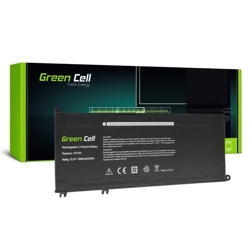 GREEN CELL BATERIA DE138 33YDH DO DELL INSPIRON G3 3579 3779 G5 5587 G7 7588 7577 7779 LATITUDE 3480 3490 3590 3400MAH 15.2V — zdjęcie 1 z 5
