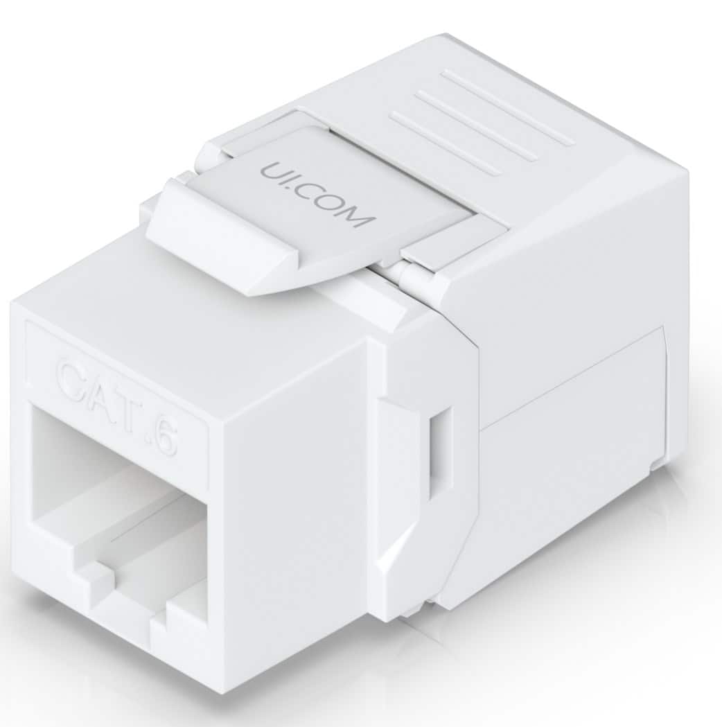 Gniazdo keystone RJ45 UTP kat.6a Ubiquiti 12-pak (UACC-Keystone-Jack-C6) — zdjęcie 1 z 6
