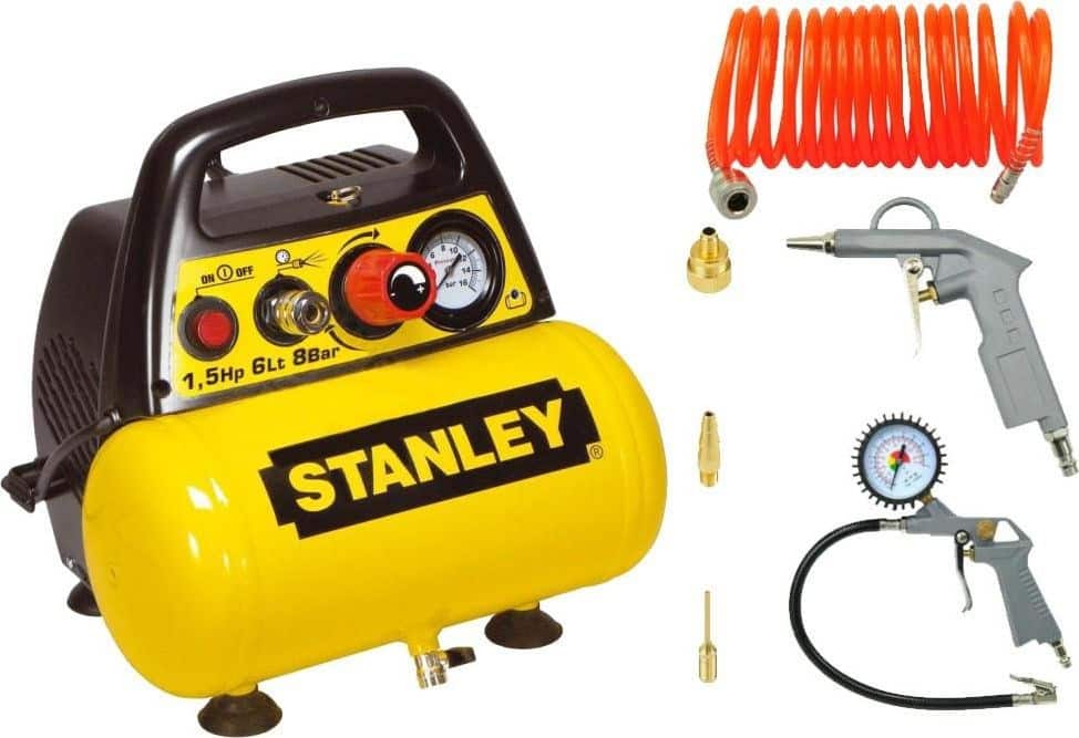 Kompresor bezolejowy 6L+Zestaw pneumatyczny STANLEY (OUTLET) — zdjęcie 1 z 5