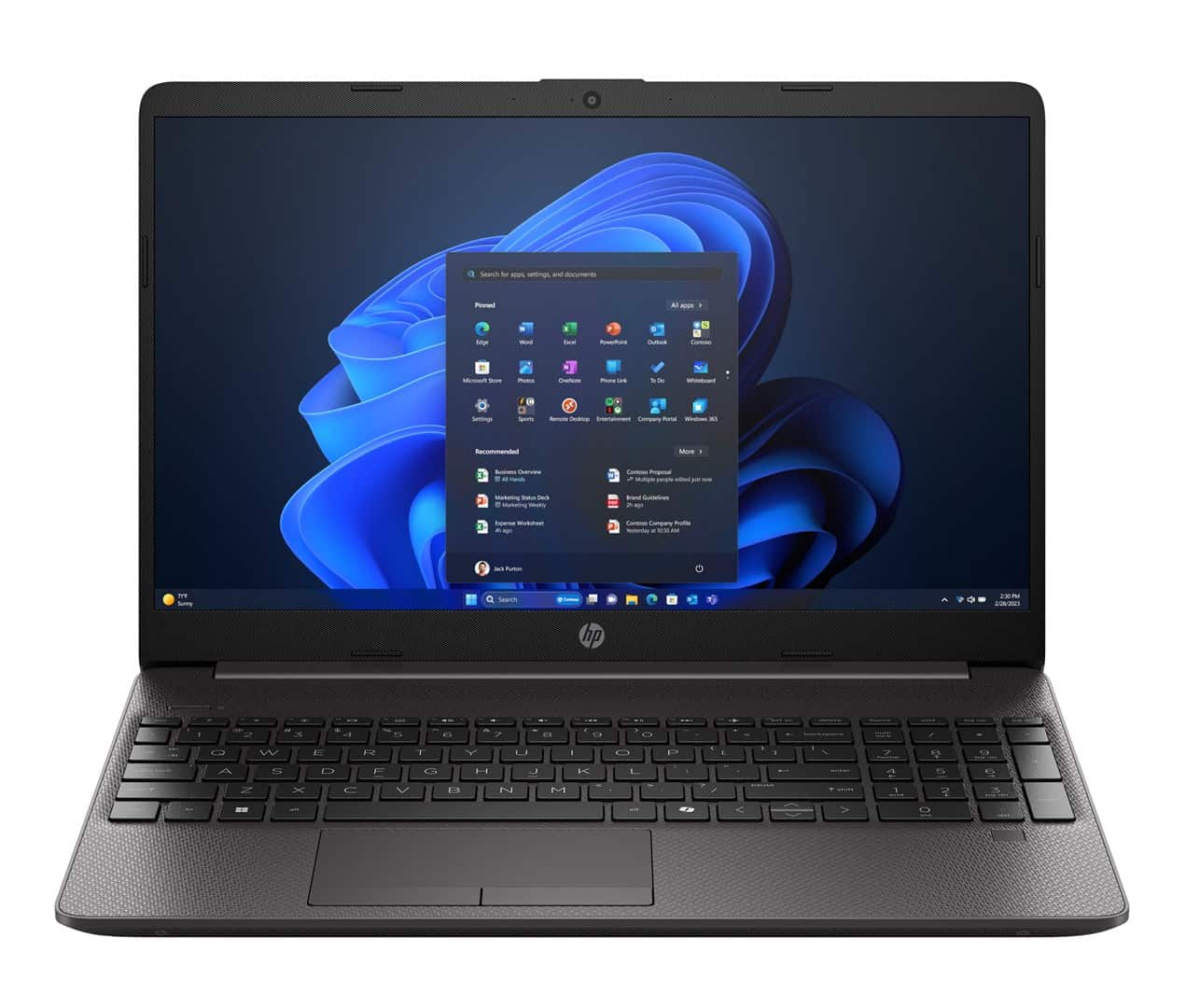 HP 250 Core 5 120U 15,6"FHD 8GB DDR4 3200 SSD512 Intel Graphics 41Wh W11Pro Dark Ash 3Y OnSite — zdjęcie 1 z 6