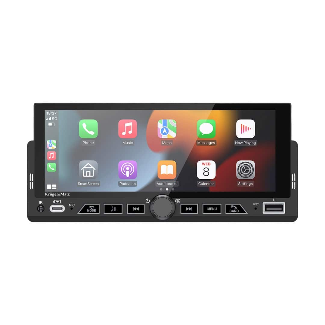 KRUGER&MATZ RADIO SAMOCHODOWE KM2017 CARPLAY/ANDROIDAUTO 1DIN — zdjęcie 1 z 8