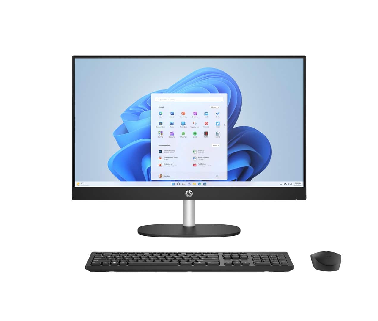 HP 24-cr0332nw AIO Ryzen 7 7730U 23.8"FHD IPS AG 250nits 16GB DDR4 SSD512 Radeon 680M LAN Win11 2Y Shell White — zdjęcie 1 z 8