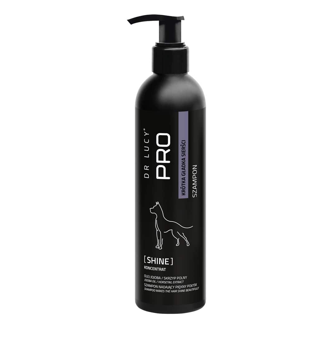DR LUCY - PRO SHINE 250 ML - ODŻYWCZY, NAWILŻAJĄCY SZAMPON DLA PSÓW KRÓTKOWŁOSYCH