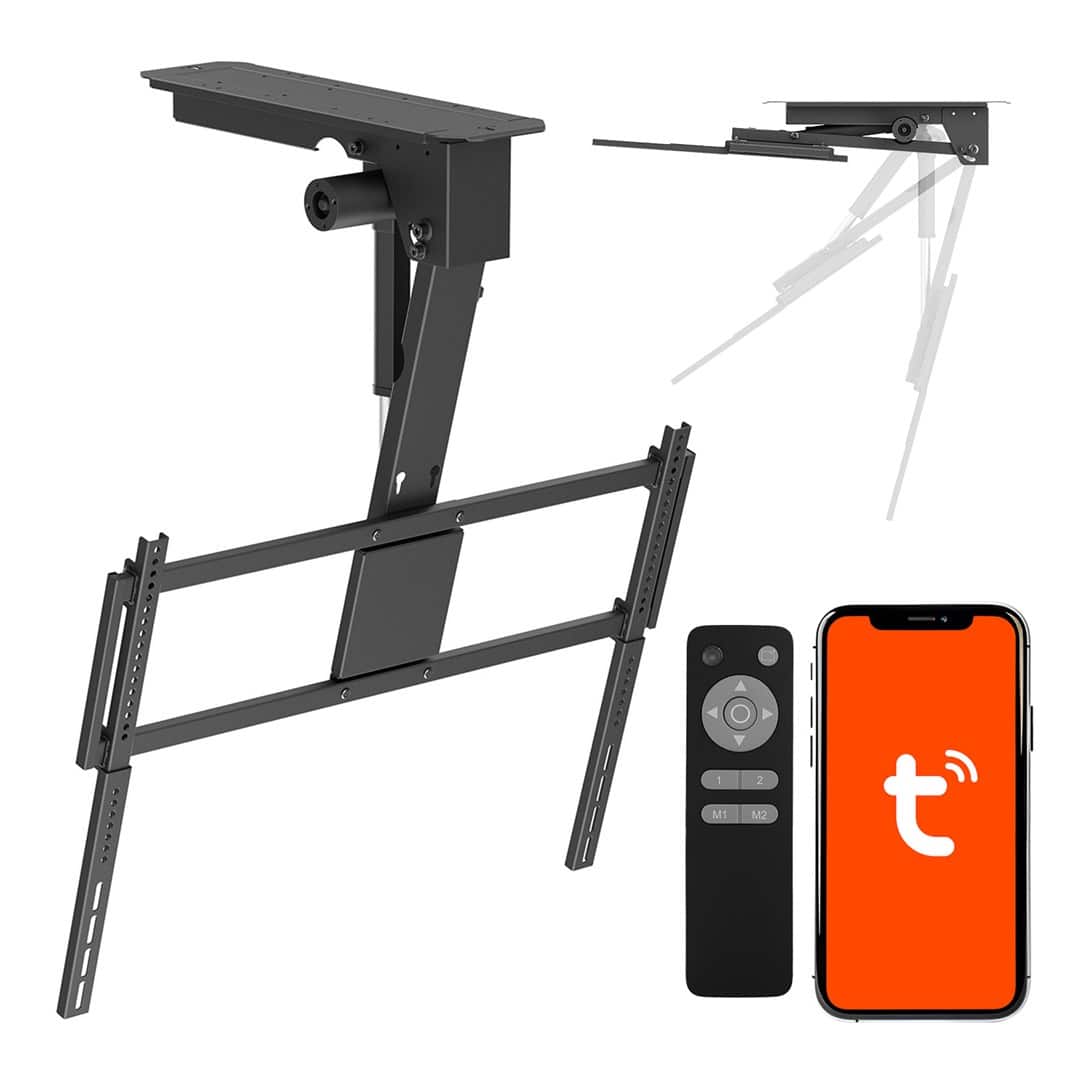 MACLEAN UCHWYT ELEKTRYCZNY DO TV, SUFITOWY, OBSŁUGA TUYA, MAX. VESA 800X400, DLA TV 43-86", MAX. 55KG MC-176 T — zdjęcie 1 z 8