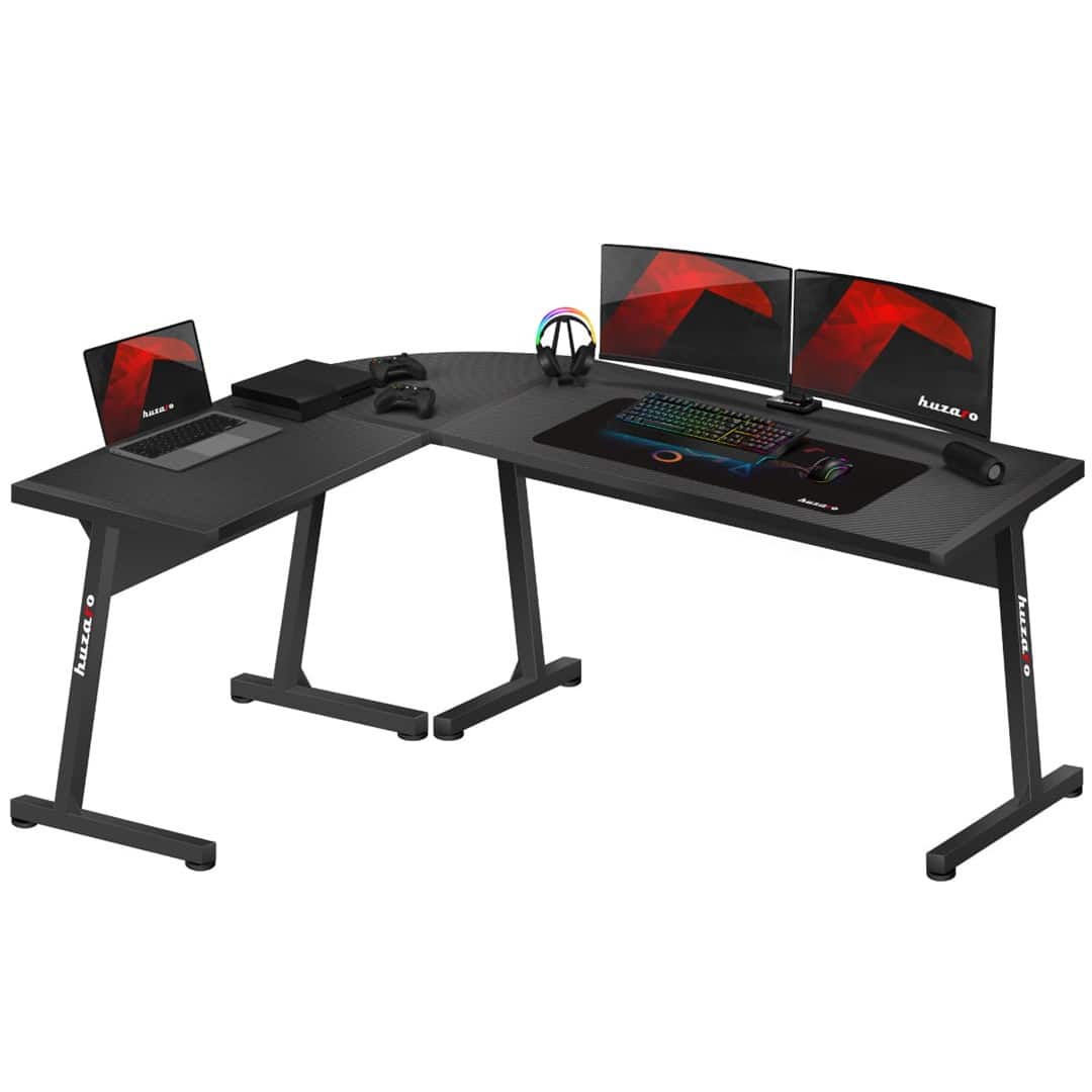 Biurko gamingowe Huzaro Hero 6.0 Black (OUTLET) — zdjęcie 1 z 8