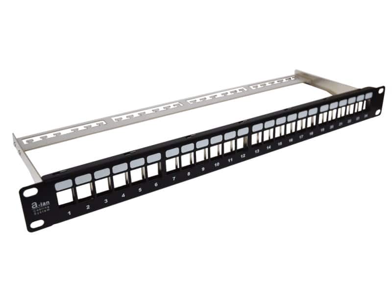 Patch panel A-LAN PK020 (1U; 19"; 24xRJ-45) (WYPRZEDAŻ)