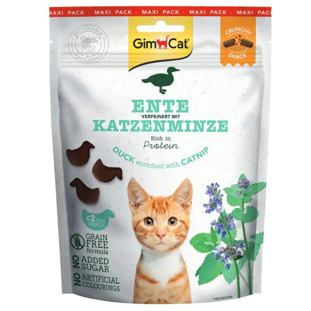 GimCat Crunchy Snacks Duck enriched with Catnip 140g