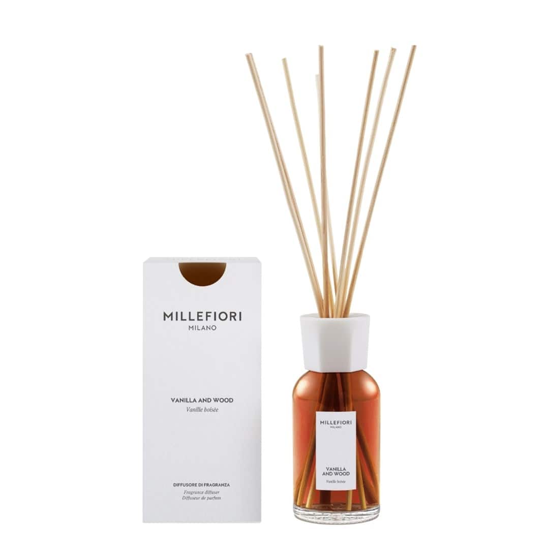 Pałeczki zapachowe 500ml VANILLA & WOOD MILLEFIORI — zdjęcie 1 z 6